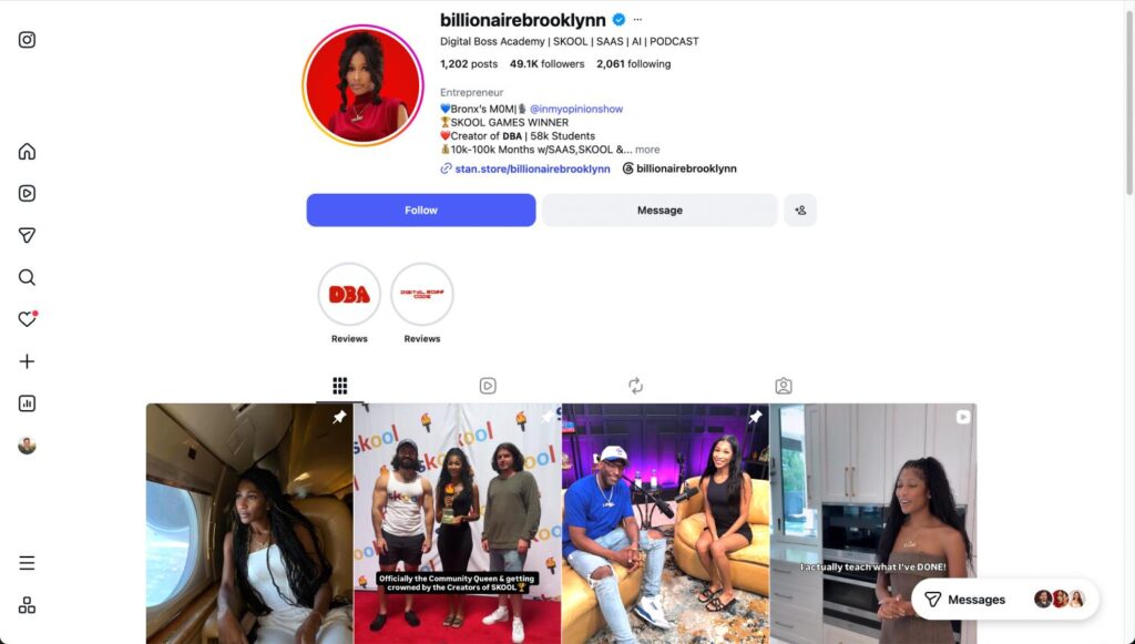 Who is @billionairebrooklynn Brooklyn Harris